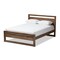 Baxton Studio Torino Solid Walnut Wood Open Frame Style King Size Platform Bed 138-7621 - alternate 1